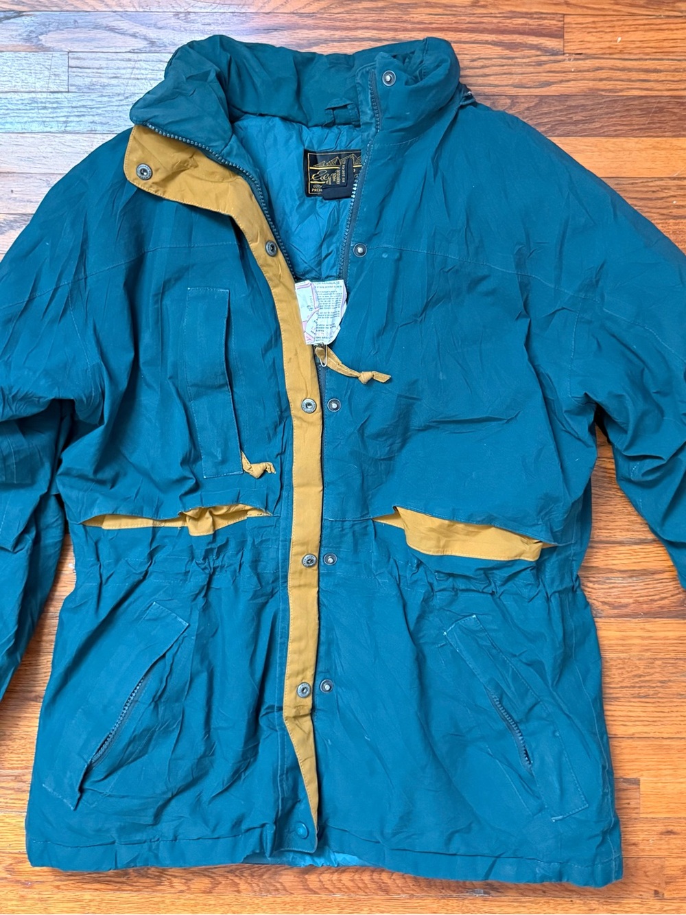 Vintage Eddie Bauer Teal Green Outdoor Parka Jacket